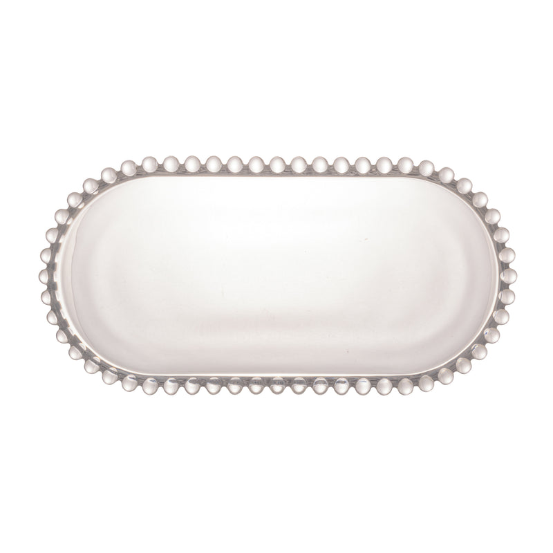 Travessa de Cristal Oval Pearl - DoceLar Loja